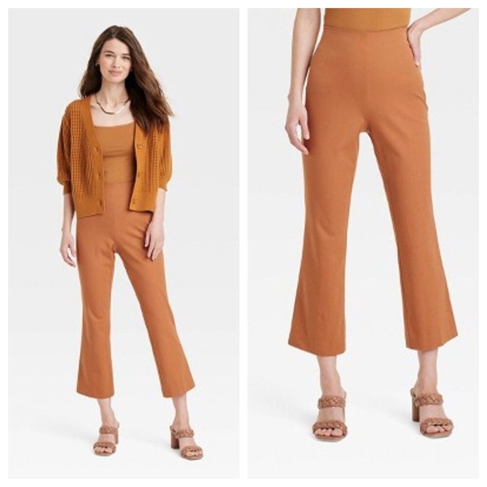 NEW A New Day Women's High-Rise Slim Fit Kick Flare Pull-On Pants